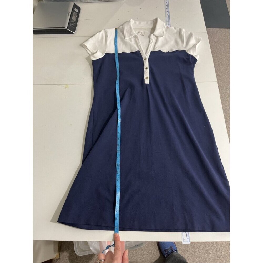 Lily Pulitzer Cotton Blue & White Nautical Golf Dress Women's Size L - Picture 10 of 11